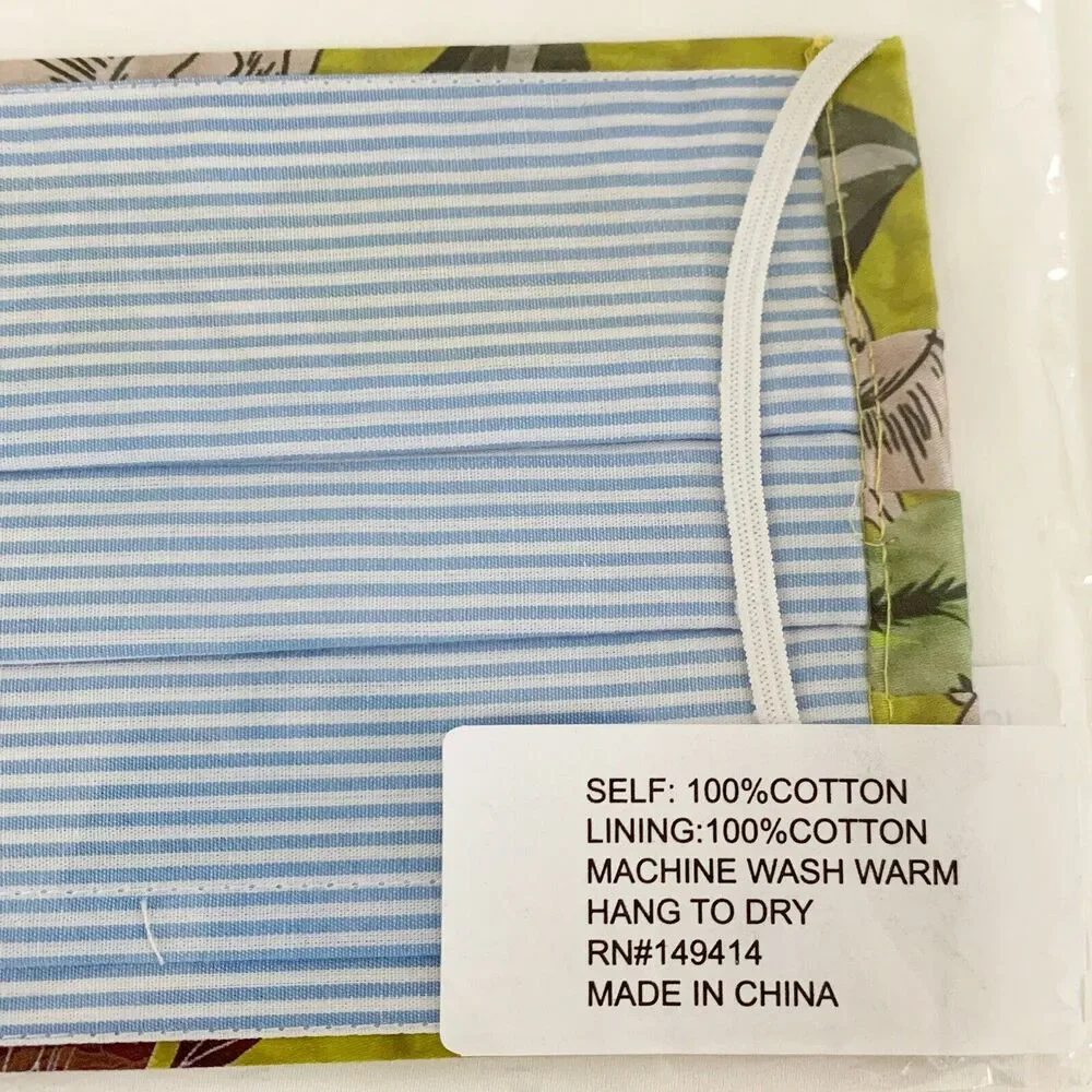 JOHNNY WAS Face Mask Designer Cotton Floral Filter Pocket Face Covering Washable